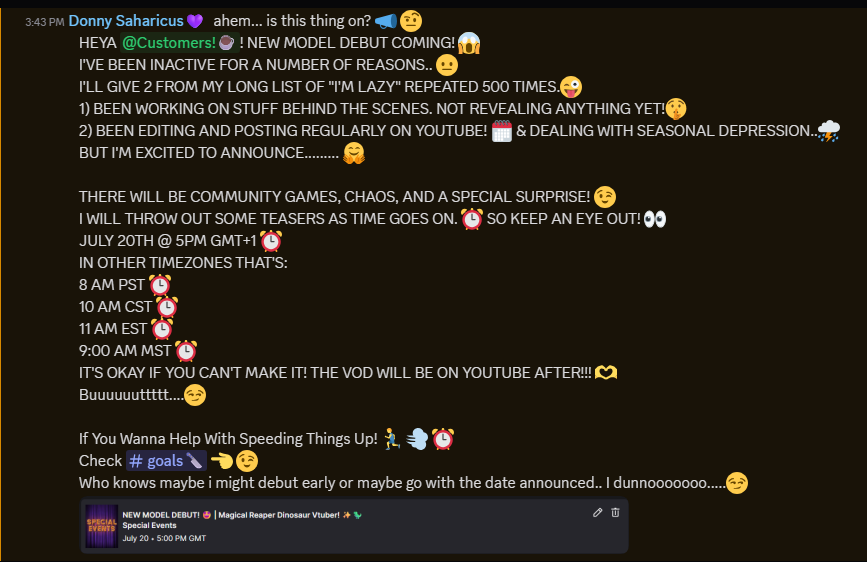 Donny Saharicus 🦖 (Platsquad) (TPC) (DubbyEnergy) tweet media