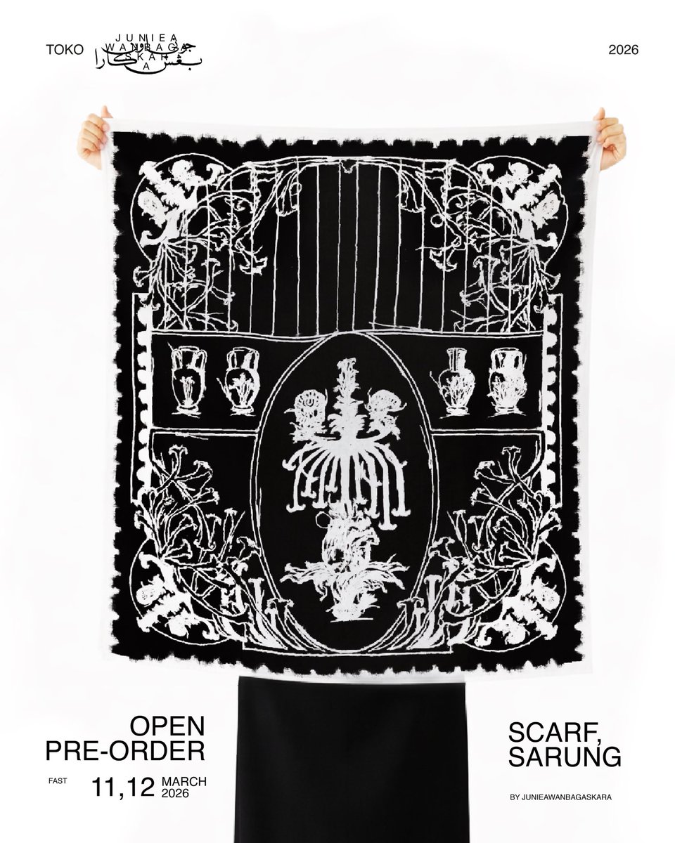 junieawanbagask's tweet photo. Tahun Ketiga

#OPENPREORDER Now

Scarf “URUP” | Sublimation on Voal Silk textile | 110x127 cm | IDR 297.000,- *

Sarung “URIP” | Sublimation Print on Wollpeach textile | 120x218 cm |IDR 367.000,- *

*exclude shipping | Free special trinkets in every order* https://t.co/B6kAAZK18e