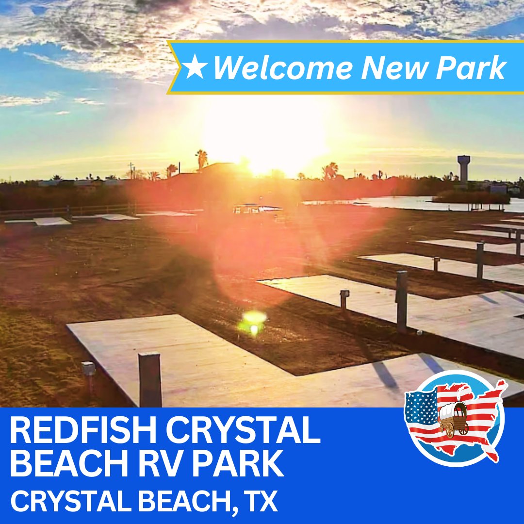 PassportAmerica's tweet photo. Crystal Beach, Texas - Redfish Crystal Beach RV Park offers campers big rig friendly full hookup sites, rental accommodations, and fishing. Drive directly onto the beach at one end of the street, or come relax and fish in the pond at the other. 🌅 🎣

🔗https://t.co/NPJ0aZu0HZ https://t.co/WAeGwElM7I