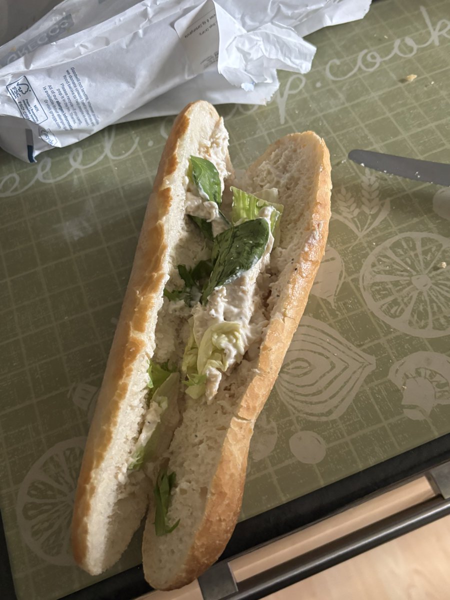 newlmlm's tweet photo. @GreggsOfficial do you not give a full filling in your baguettes now? Also 12.40pm lunch time there is not much in the fridge available to purchased either in Inverness store @GreggsOfficial https://t.co/R7U85QiC1D