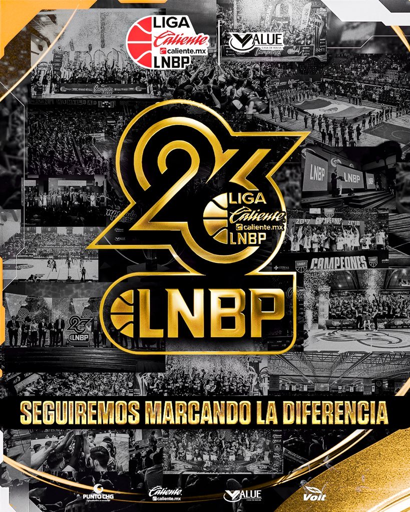 🎂| 26 Aniversario 🏀🥳

“Juntos haciendo historia seguiremos marcando la diferencia”

Liga Caliente.mx LNBP 🔥🏀

<a href="/calientesports/">Caliente Sports</a> @puntochg @valuegf <a href="/voit_mx/">Voit</a>