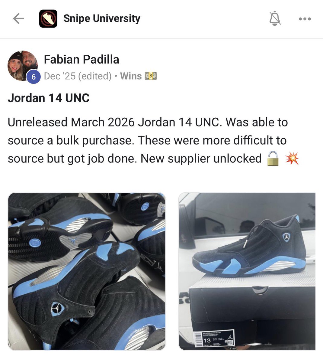 snipernick32's tweet photo. TONS of people tapping in for EARLY PAIRS 👀🔥

I’ve helped resellers secure sneakers early like:
👟 Jordan 14 UNC
👟 Jordan 13 Cherry
👟 Travis Scott’s in BULK

…and flip them for BIG profits 💰

Early pairs =
📈 More demand
📉 Less competition
💵 Higher margins

The real cheat code?
🤝 Relationships
📦 Bulk suppliers

Want to learn how to get sneakers early & in bulk?

I’m hosting a FREE live training March 15th 🚀

⚠️ Limited spots

Tap in ⬇️
https://t.co/NDHFmAUlIf