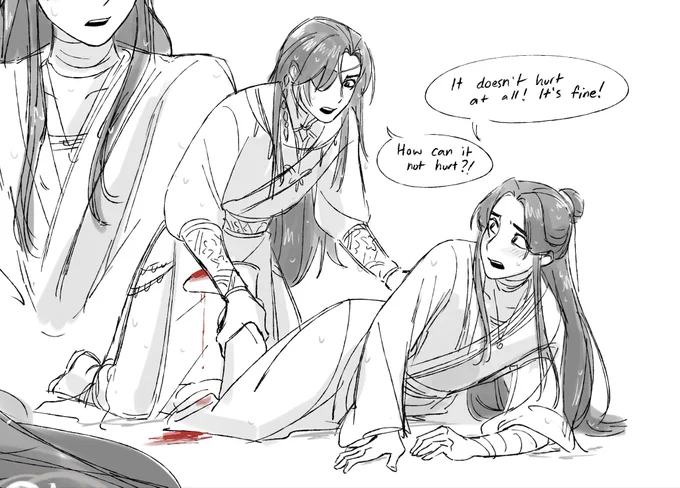 tfw u step on a needle and then ur dear friend tries to help u with ur injury but it looks like he's trying to sa u # relatable 

#tgcf 