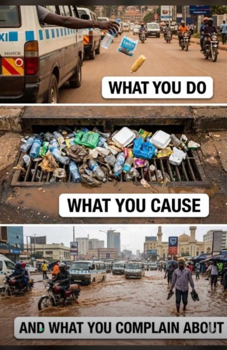 cissynaga's tweet photo. Kampala, what is causing floods is most likely to be despite of the fact that we do have poorly constructed roads and infrastructure.#stoplitering #letsprotectourplanet #savelives https://t.co/YEwkADWciq