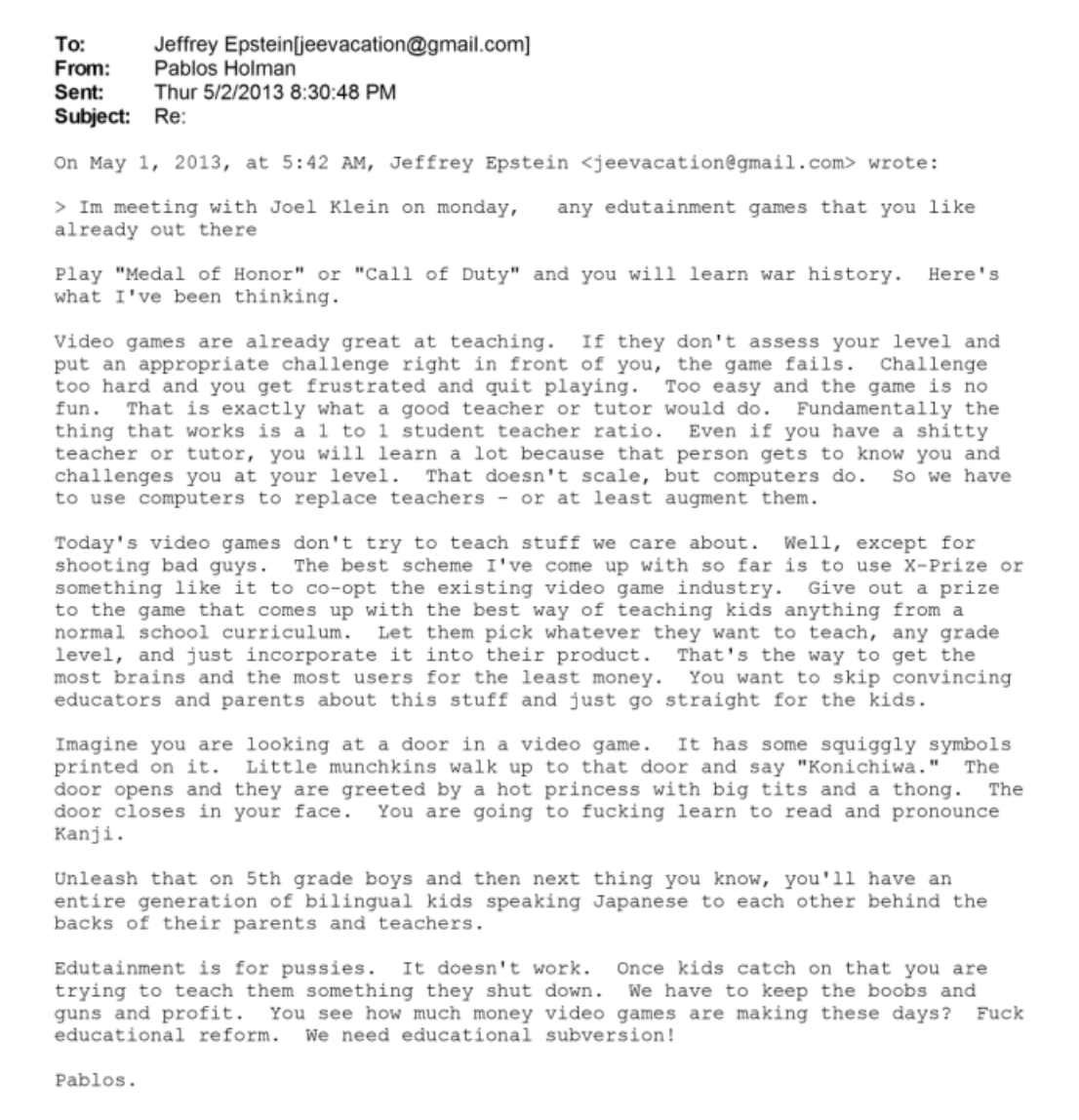 burkehenryt's tweet photo. This story is absolutely horrifying. I think one of the most overlooked evils of the revolving door between government and private interests is in the "education tech" space. These people have made uncountable millions by creating a dumber society. Of course Epstein was involved https://t.co/lcB0lBhxF5