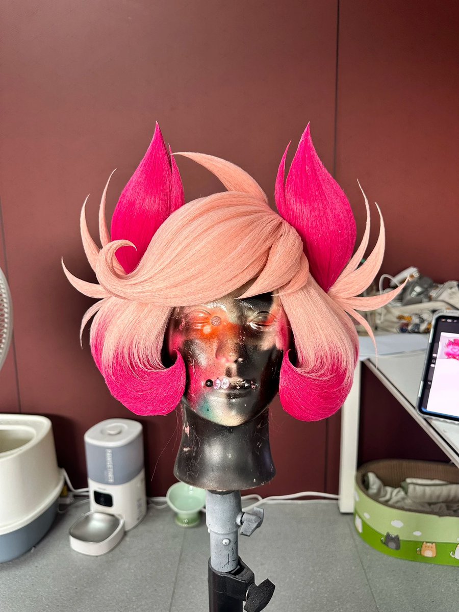 My wig maker is amazing! She’s making Jenni perfect! #hazbinhotel #hazbinhotelOC #wip