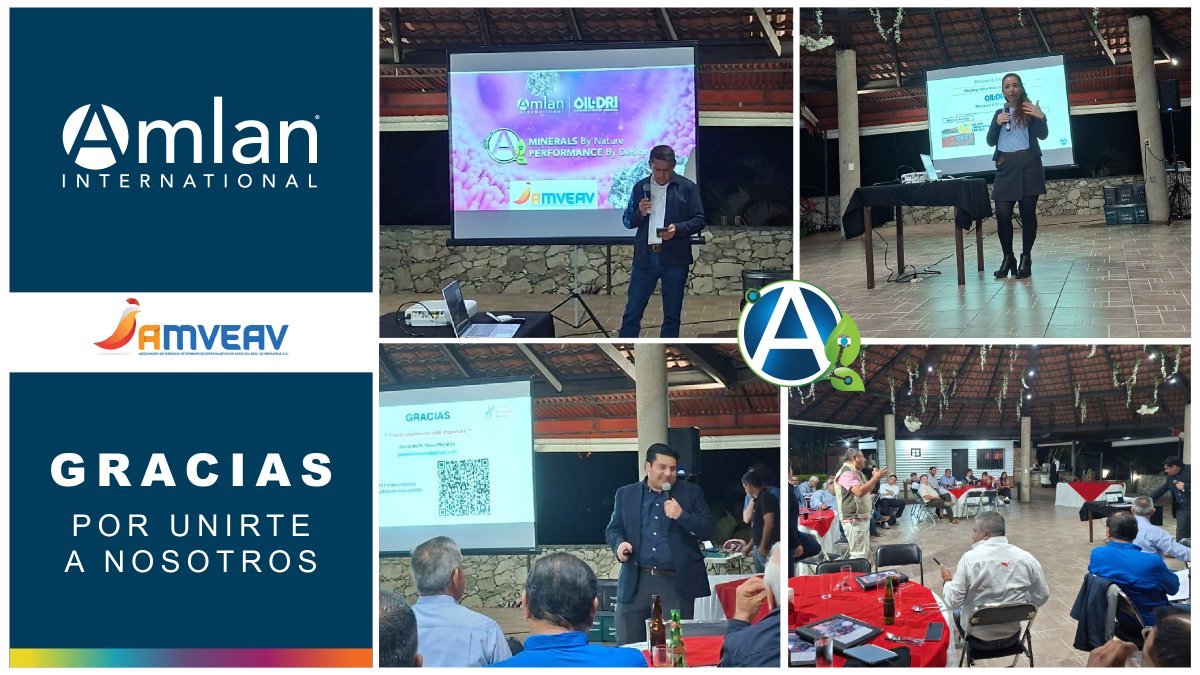 AmlanIntl's tweet photo. Gracias a todos los que nos acompañaron en AMVEAV para conversar sobre salud intestinal y los desafíos actuales de la producción. Su participación y aportes impulsan el progreso de nuestra industria.
#AMVEAV #SaludIntestinal #NutriciónAnimal #ColaboraciónIndustrial https://t.co/vNdqwTITyy