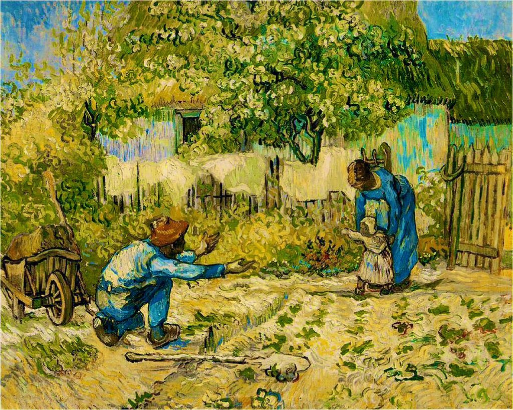 AlessandroForn6's tweet photo. VAN GOGH, "FIRST STEPS" (AFTER MILLET) 1890 #vangogh #art #iloveart #millet #ArtLovers https://t.co/09TznIVIw9