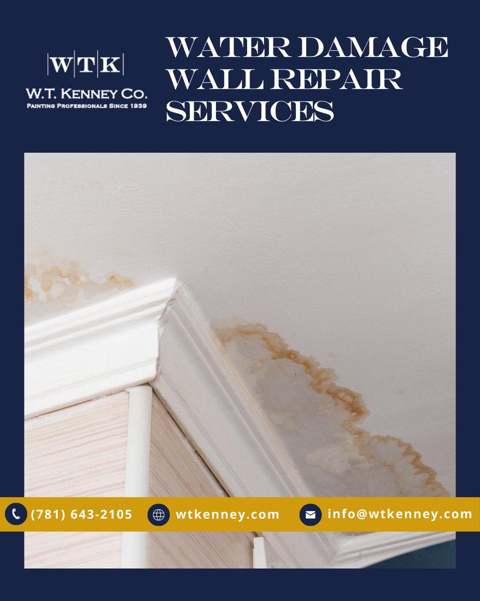 Winter comes with its challenges. Burst pipes, ice dams, and unexpected leaks can quickly leave behind damaged drywall, stained ceilings, and peeling paint.

If winter damage has impacted your property, we’re here to help you put it back together.

#WTKenney #CommercialPainting