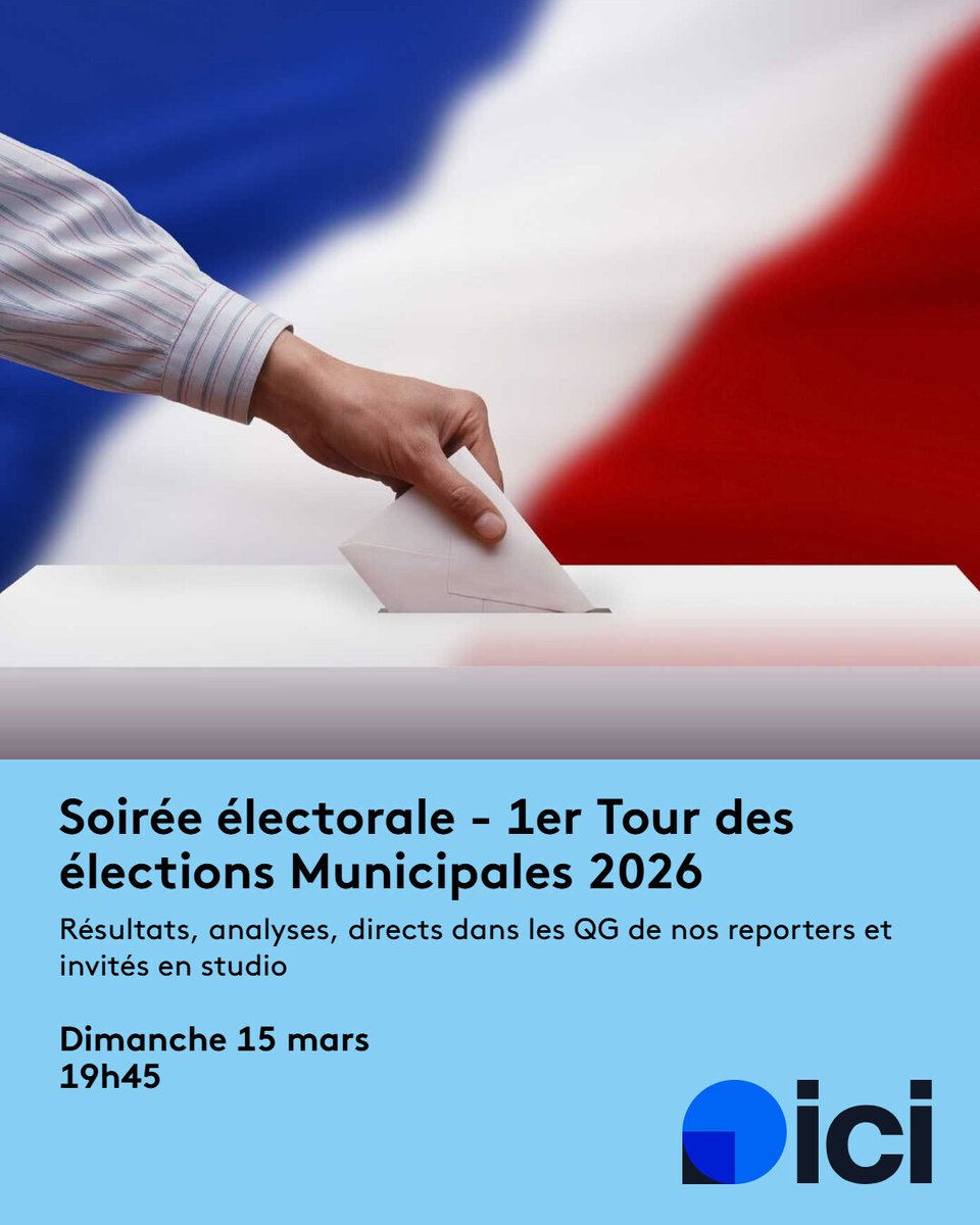 🗳️ ICI AZUR Edition Spéciale - Retrouvez votre soirée électorale Municipales 2026 ce dimanche dès 19h45 à la 📻 sur Ici Azur