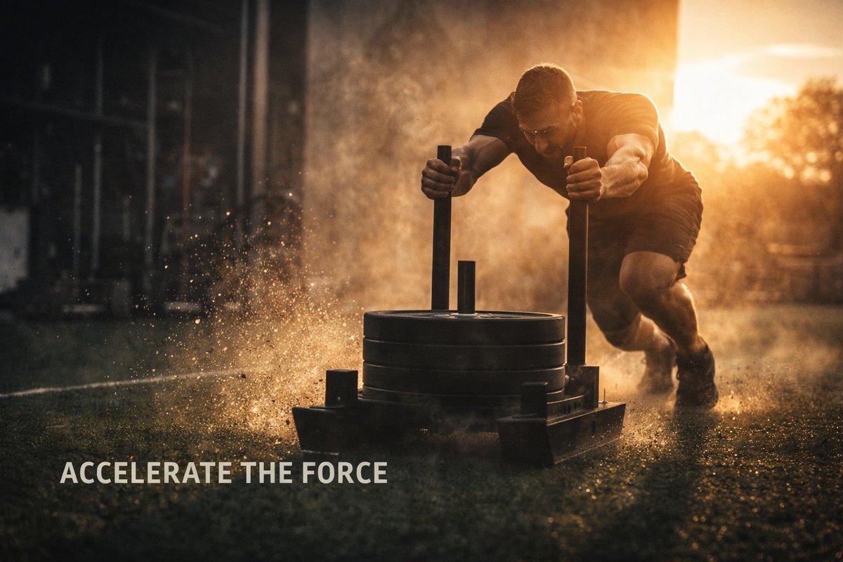 Ultra_Warrior1's tweet photo. Sleds teach raw horizontal force and are brutally transferable to real-world power. 6ร20โ30m sprints, maximal effort, full rest. Use for acceleration blocks and metabolic strength days. Simple, savage, effective. ๐ฆ๐
#SledSprints #ForceProduction https://t.co/2Em0nYmqLy