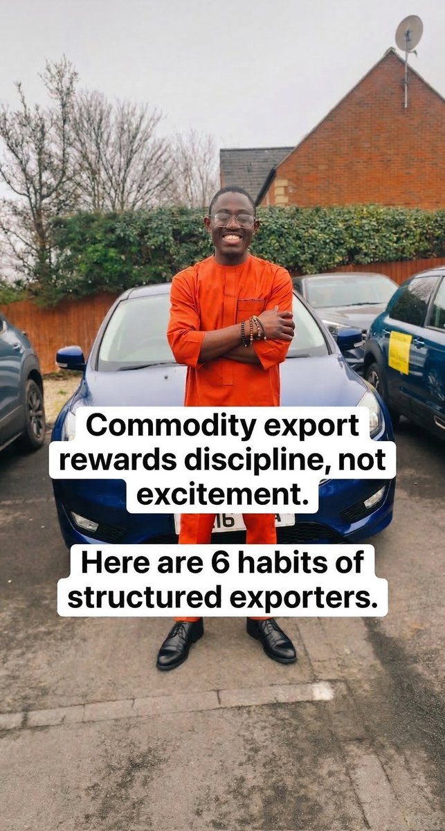 KennethObayuwan's tweet photo. Commodity export rewards discipline, not excitement. Here are 6 habits of structured exporters.

#theglobalfarmer https://t.co/kJGNbaNwSA