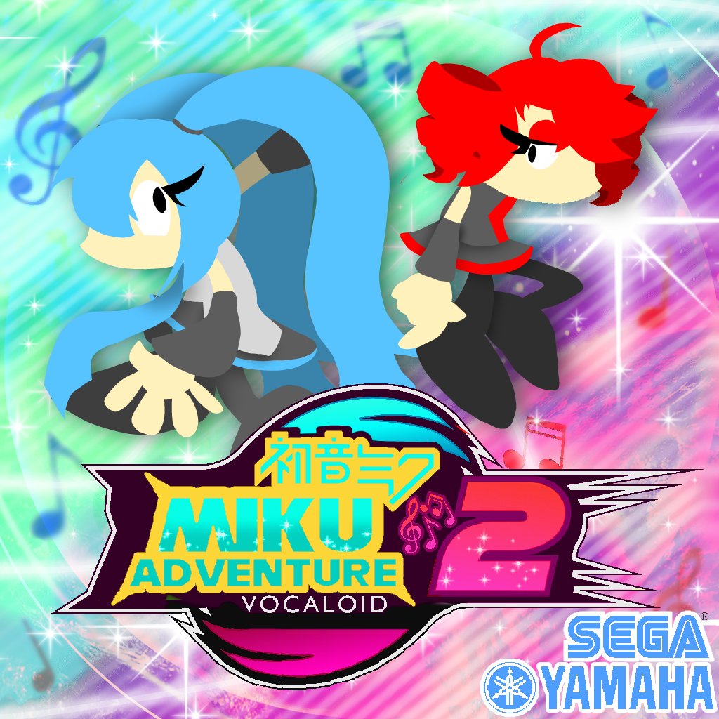 RushinAlong's tweet photo. Miku is back with  a brand new dark Rival called Teto the Chimera in Miku Adventure 2

Now not avaliable at GameStop https://t.co/tdpOpXggVW