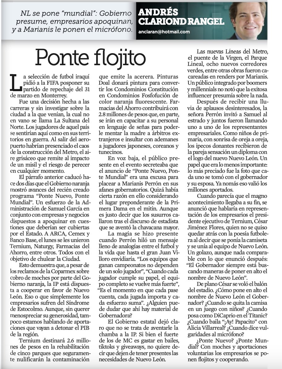 Andrés Clariond R tweet media