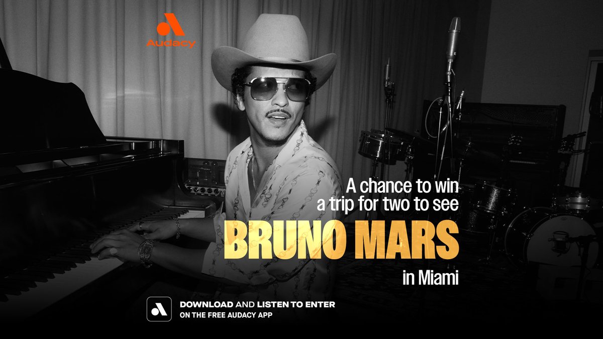 KISS985BUFFALO's tweet image. You could win a trip for two to see Bruno Mars live at Hard Rock Stadium in Miami on September 19, 2026! The trip includes round trip airfare, 2-nights hotel and two tickets to the concert! All thanks to Atlantic Records. Visit Kiss985.com