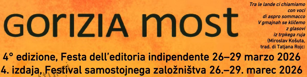 In tempi di bombe, arrivano i libri 📚 #goriziamost sta tornando con la poesia, gli incontri per editori, le presentazioni di 4 novità editoriali in anteprima goriziana 💙Con una dedica speciale all'amico, maestro e autore #miroslavkosuta 💙 Presto il programma completo!