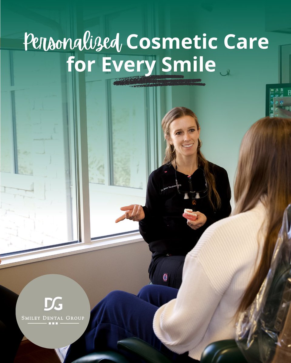 Personalized care makes all the difference when it comes to cosmetic dentistry. We take time to listen and guide you through options that support both confidence and health. Explore our cosmetic services at smileydentalgroup.com/services/cosme….
