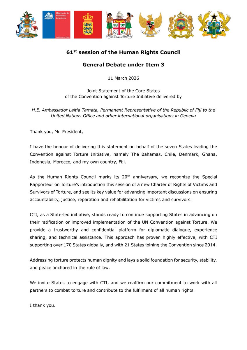 CTI - Convention against Torture Initiative tweet media