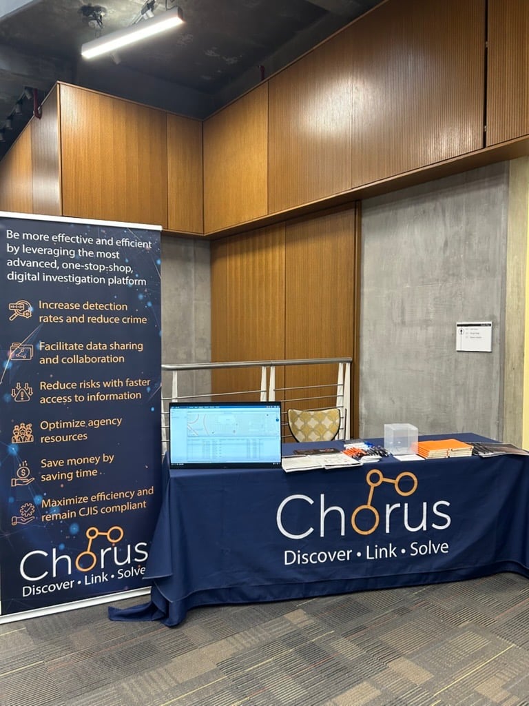 Crime analysts from across the Mid-Atlantic region are gathering this week for the CCAA Conference in North Carolina! Find out how to STOP SEARCHING and START SOLVING, stop by the Chorus booth and speak with Hailey!