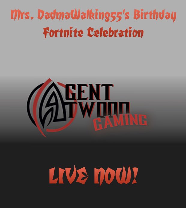 AgtAtwood's tweet photo. I am live NOW with @MDadmanwalking for her birthday celebration with some #Fortnite. Come join in on the fun! https://t.co/lgjQh70u4L https://t.co/crFrbf6I1D