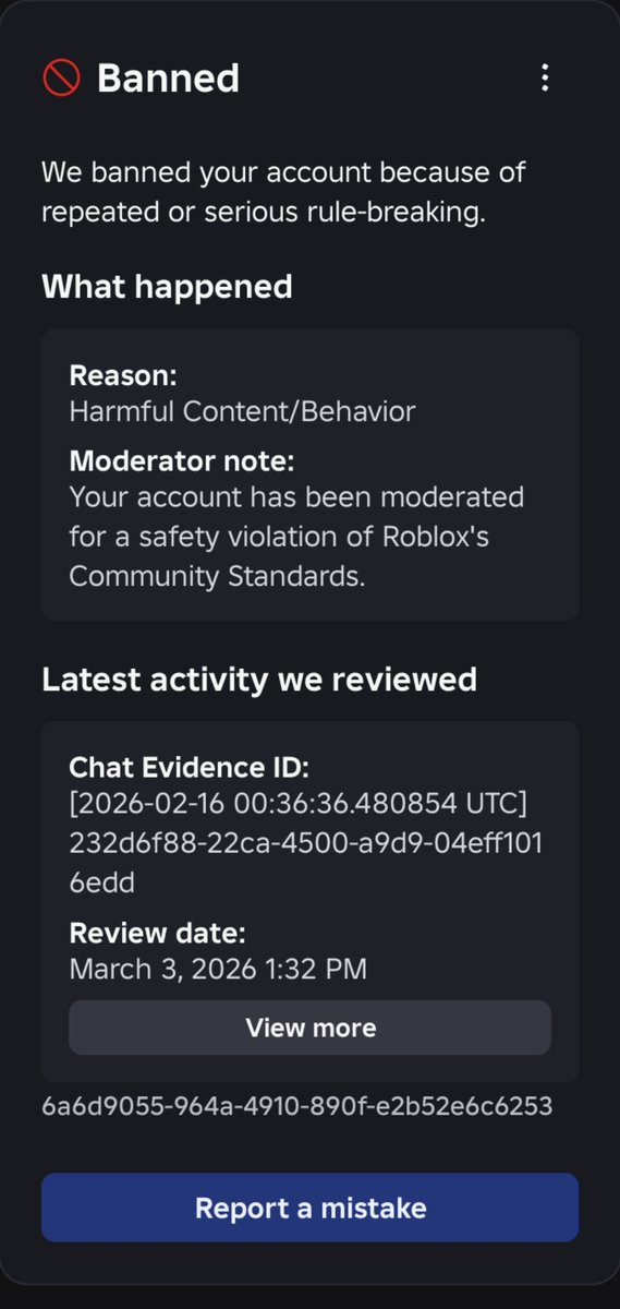 Farstreet_'s tweet photo. @Roblox Hello @Roblox, Im reaching out to ask if appeals could review the ban on my account, Farstreet. I believe there may have been a mistake I would appreciate a manual review of the situation This account means a lot to me and Ive spent many years on the platform Please and thank you https://t.co/eRUoJcWJoh