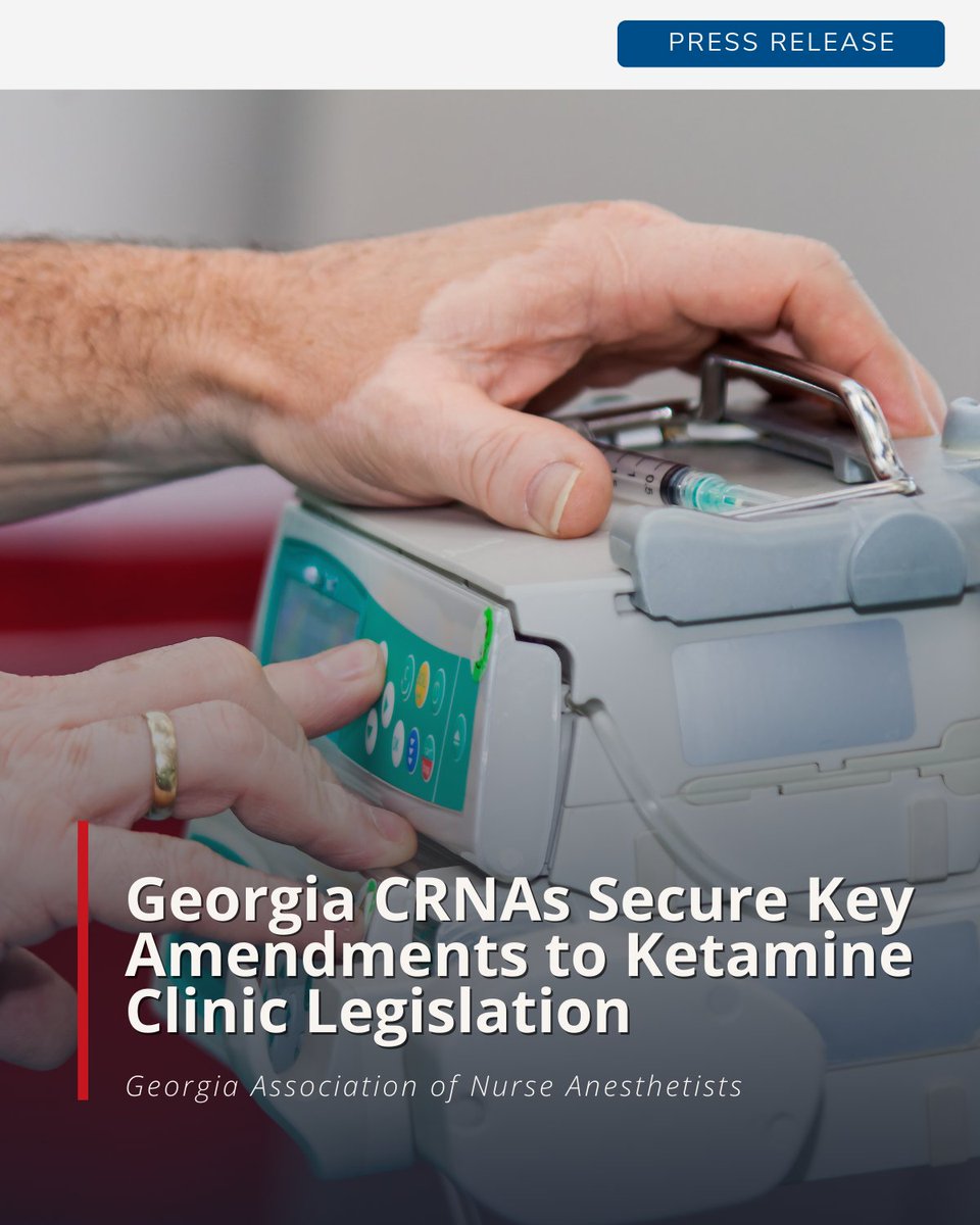 GeorgiaCRNA's tweet photo. Georgia CRNAs secured an important legislative victory this week.
🔗 Read the full press release: https://t.co/Encr8Ruo3e https://t.co/hIbjDF88cB