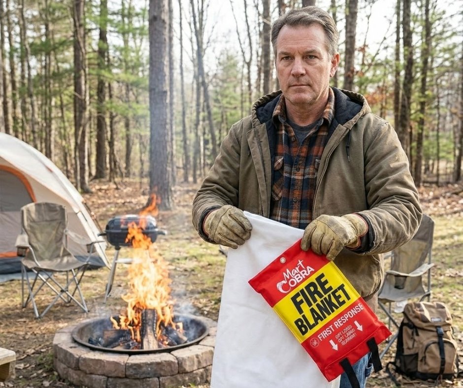 The crackle of a spring campfire is unbeatable, but flare-ups happen fast. Pack peace of mind with the Mart Cobra Fire Blanket. It's compact for your backpack and deploys in seconds—just PULL and COVER to smother flames.
