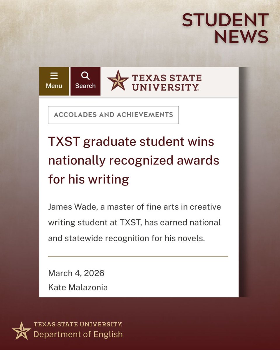 Texas State English tweet media