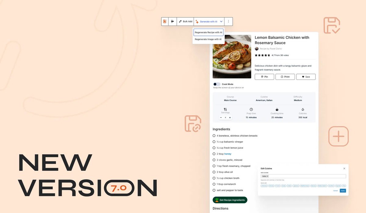 Recipe Card Blocks tweet media