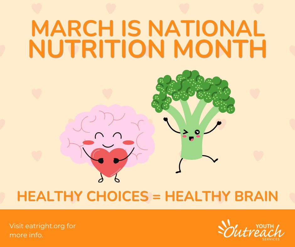 YOSChicago's tweet photo. 🥦💚 March is National Nutrition Month. What you eat affects how you feel — and that matters even more when you're navigating tough times. Nutrition is part of whole-body wellness. Small changes can lead to big benefits.  #NationalNutritionMonth #MentalHealthMatters https://t.co/oU0D0BthSd