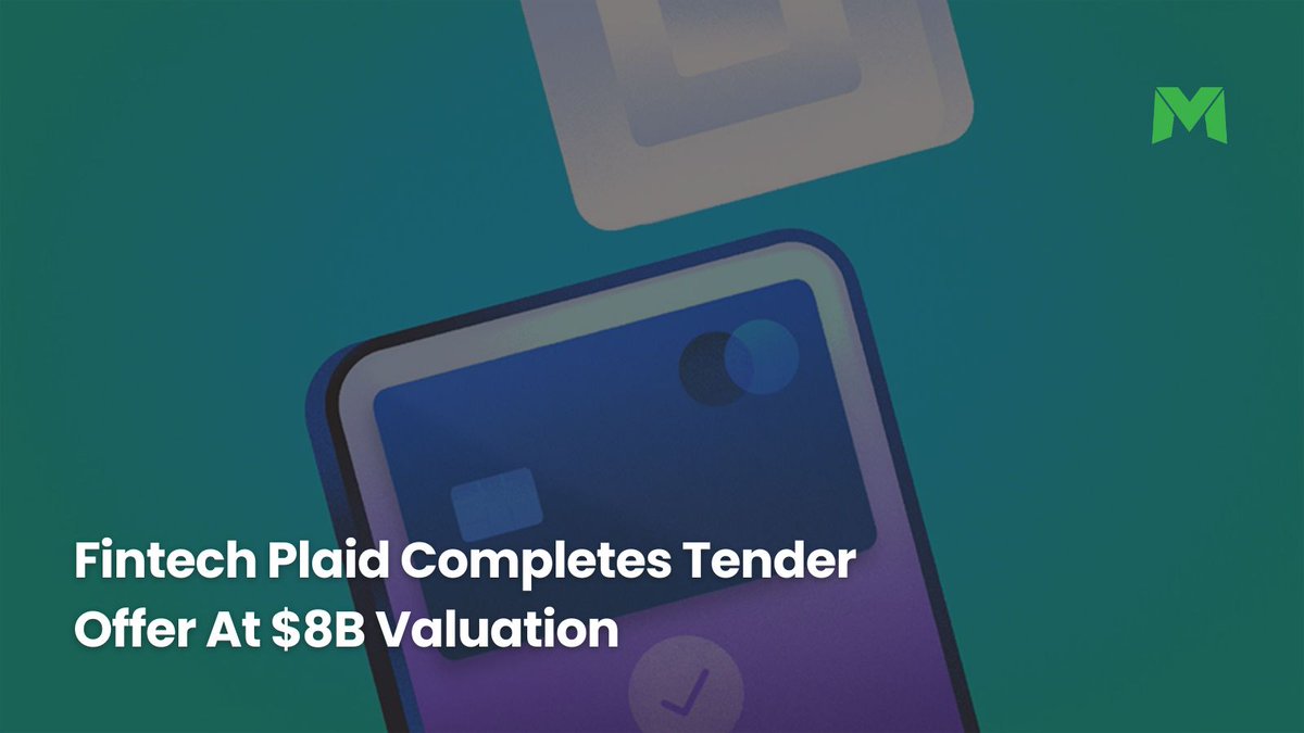 microventures's tweet image. #Plaid has secured an $8B valuation through a tender offer, a 31% increase from the $6.1B valuation the fintech startup received through a different tender offer in April 2025.

#invest #investing #privateequity #investor #startupfunding #startupinvesting #fintech #finance