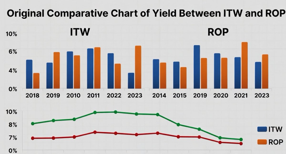 Wirso's tweet image. With market volatility back (hello, oil news), boring dividend aristocrats like ITW or ROP are my go-to for no-stress investing.

Steady payouts, real businesses – no AI hype needed.

Small tip: $50/month in these compounds like magic.

Boring wins! 

What's your aristocrat fave?