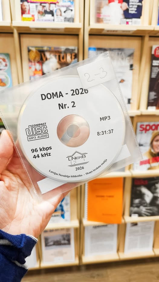 Vai tu jau noklausījies audiožurnāla "Doma" februāra numuru? Sadarbībā ar Latvijas Neredzīgo bibliotēku tas pieejams arī mūsu bibliotēkā.
Ar tā saturu vari iepazīties šeit: neredzigobiblioteka.lv/doma/
Foto: no LNerB arhīva