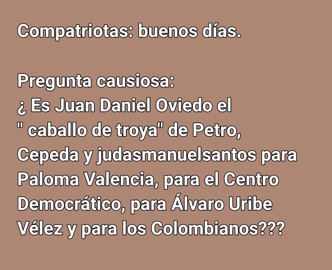<a href="/Horadelaverdad/">La Hora de La Verdad</a> <a href="/MariaFdaCabal/">María Fernanda Cabal</a> <a href="/PalomaValenciaL/">Paloma Valencia L</a>