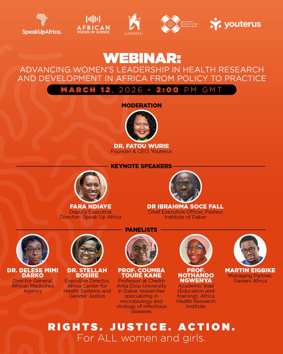 thando_b's tweet photo. Honored to lend my experience to the conversation on “Advancing Women’s Leadership in Health R&amp;D in Africa: FromPolicy to Practice.” 
Join us to support women scientists: https://t.co/UVWViQt6zF
#AfricanVoicesofScience #IWD2026 @AHRI_News @SpeakUpAfrica1 https://t.co/bC5OfJDEI1