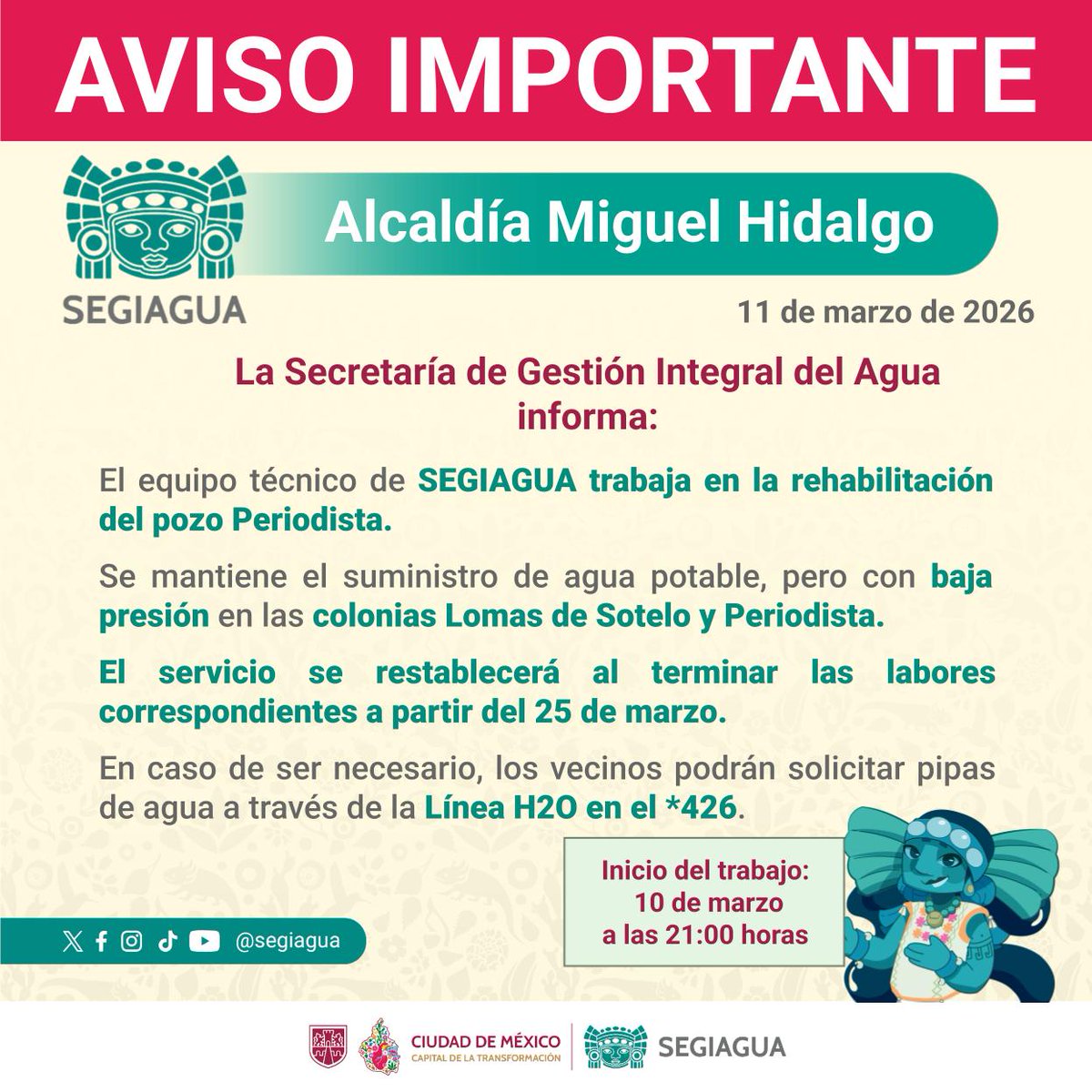 Secretaría de Gestión Integral del Agua tweet media