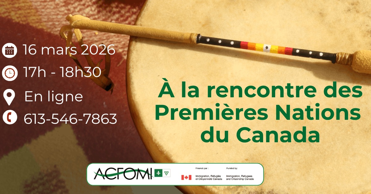 ACFOMI's tweet photo. Découvrez l’histoire du Canada à travers les yeux de Patricia, artiste Anishinaabe passionnée. Elle partagera ses traditions et ses savoirs dans un moment d’échange authentique pour mieux comprendre la richesse des cultures des Premières Nations. https://t.co/E9gIlF3edA