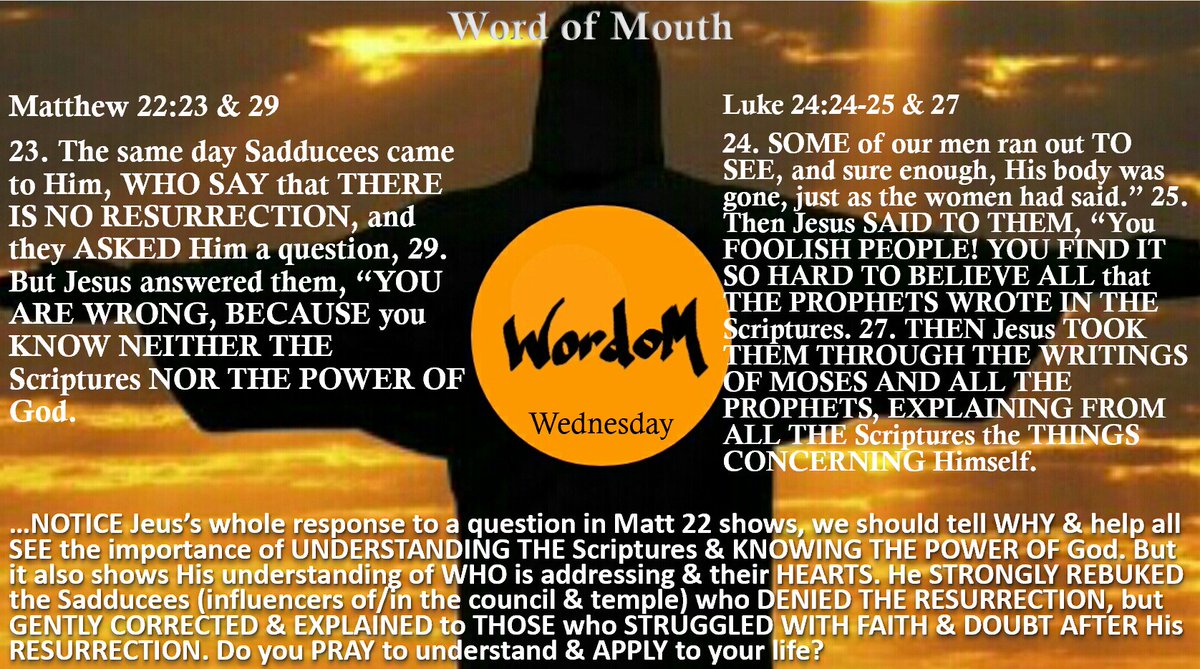 bejackson008's tweet photo. #Godmorning!!!
Ever been told "You are wrong."? Nobody likes that, Jesus knows it. So why would He do that? Well...

#SOAP #ScriptureObservationApplicationPrayer #GodMorningWednesday https://t.co/7VooJvbZju