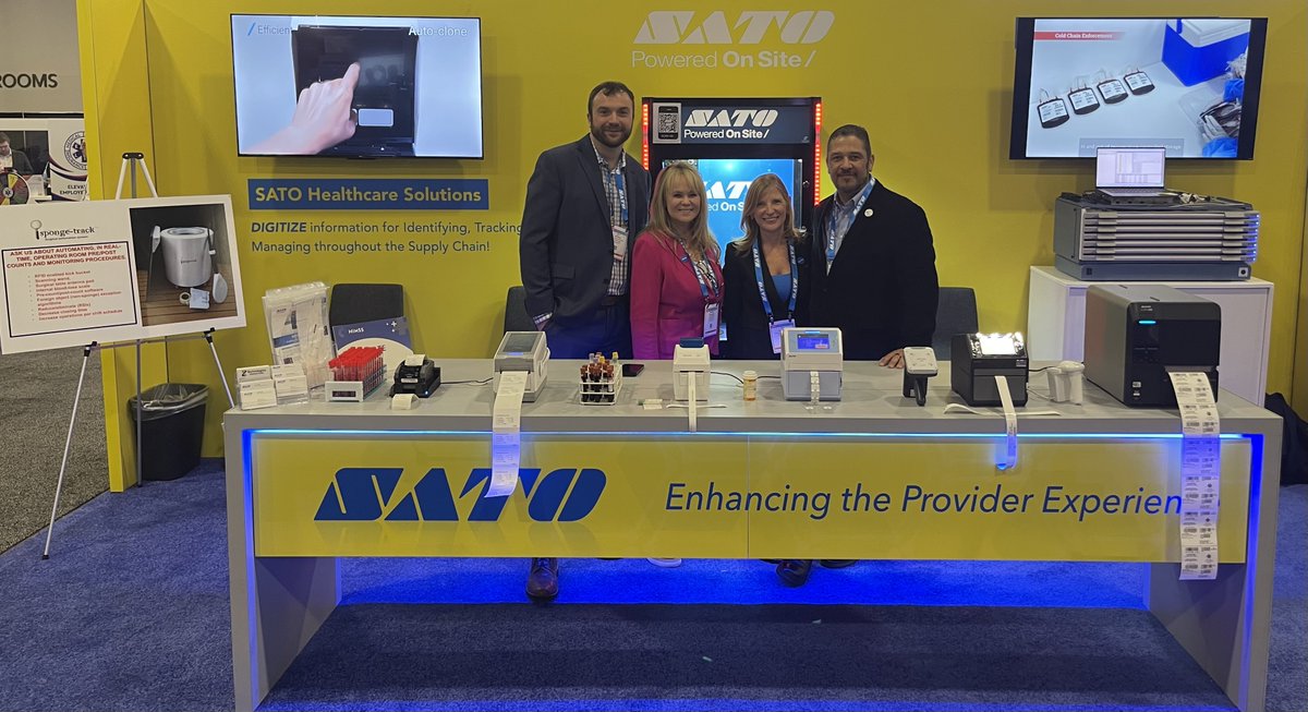 SATOamerica's tweet photo. See how SATO's digital ID and patient safety solutions enhance both provider workflows and the patient experience at #HIMSS2026 #SATO #922 #lasvegas
From accurate identification to safer and more connected care. #HIMSS2026 #PatientSafety #DigitalHealth #SATO https://t.co/kDzDU8hqcT
