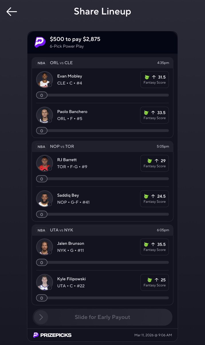 CashClowns's tweet photo. Y’all think this gon hit ￼￼#prizepick #NBAPlays https://t.co/NZzMp6GEjQ
