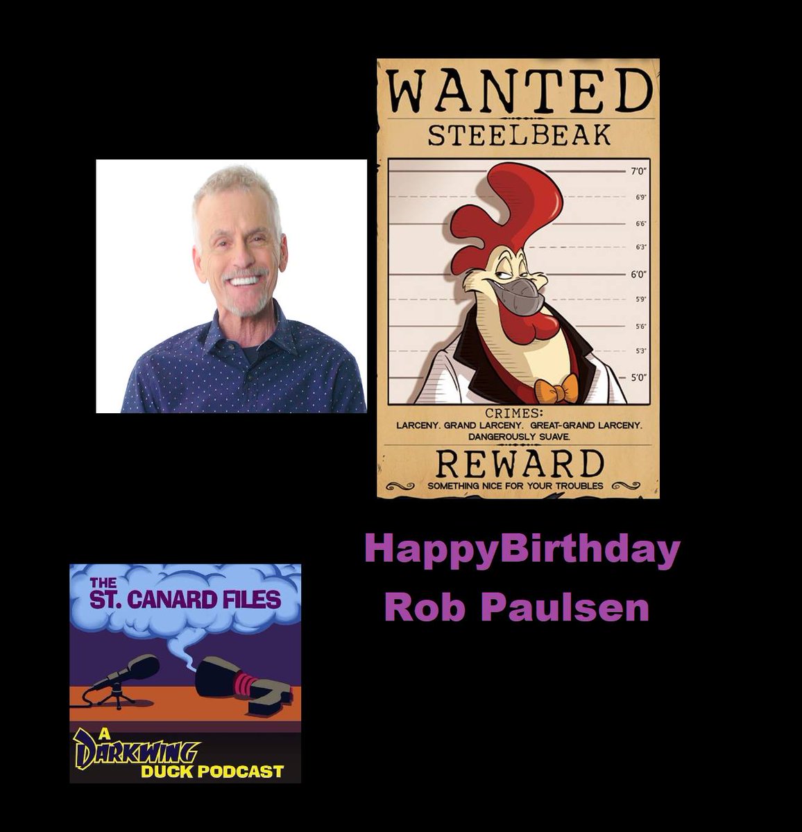 stcanardfiles's tweet photo. The St. Canard Files would like to wish our favorite Steelbeaked F.O.W.L. agent, Rob Paulsen a very happy birthday.
#happybirthdayrobpaulsen #robpaulsen #steelbeak #raphael #yakkowarner #pinky #narf #carlwheezer #pjpete https://t.co/SamoUMYX8N
