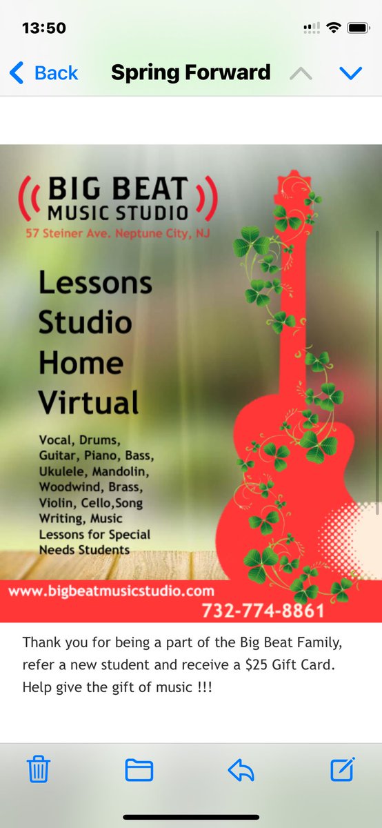 BigBeatStudio's tweet photo. Give the gift of music! Any age, any level, any instrument!!🎸🥁🎹🎺🎻📯🎷🪕🪉🪗🪇🪘🪈
.
.
#neptunecity #nj #lessons #classes #music https://t.co/2WkJiKd8mC