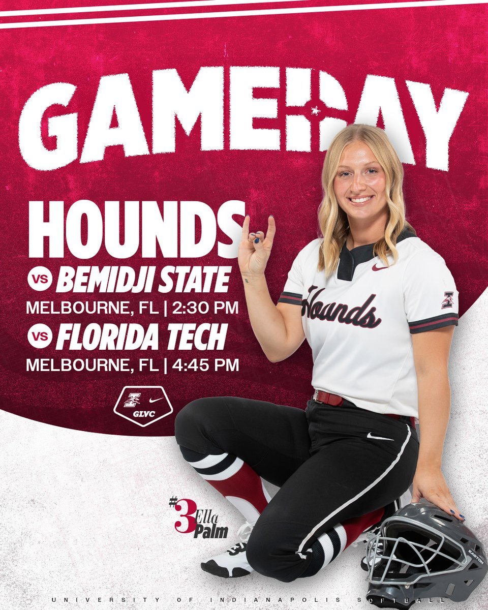 🥎 GAMEDAY 🥎

#ONEHOUND

Final day in Florida! Live stats as well! ⤵️

🏠 bit.ly/4d65QMm
📍 Melbourne, FL

🆚 Bemidji State
⏰ 2:30 PM
📊 bsubeavers.com/sidearmstats/s…

🆚 Florida Tech
⏰ 4:45 PM
📊 stats.statbroadcast.com/broadcast/?id=…