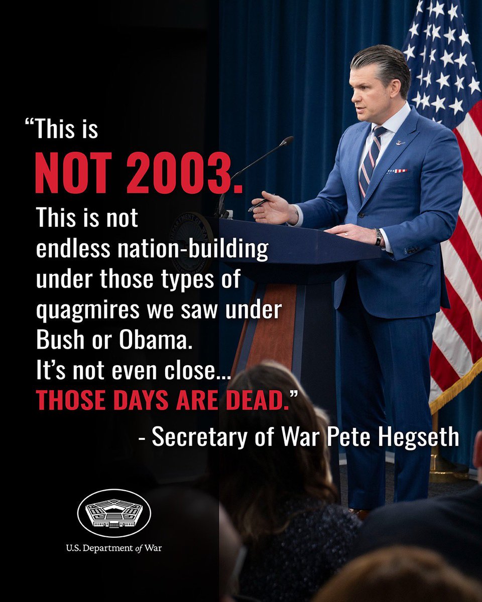 Thewarjurnal_'s tweet image. Under President Trump, the U.S. is not entering another endless war. Our mission is clear:
– Eliminate Iran’s missile capabilities
– Destroy the Iranian Navy
– Ensure Iran can never obtain a nuclear weapon
 White House Statement, 2026
#TrumpPolicy #IranThreat #MiddleEastSecurity