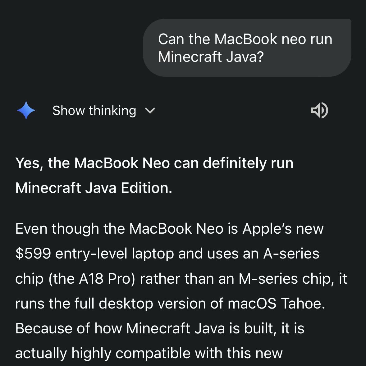Underrated Gemini boon for day2day use is that it just uses Google
