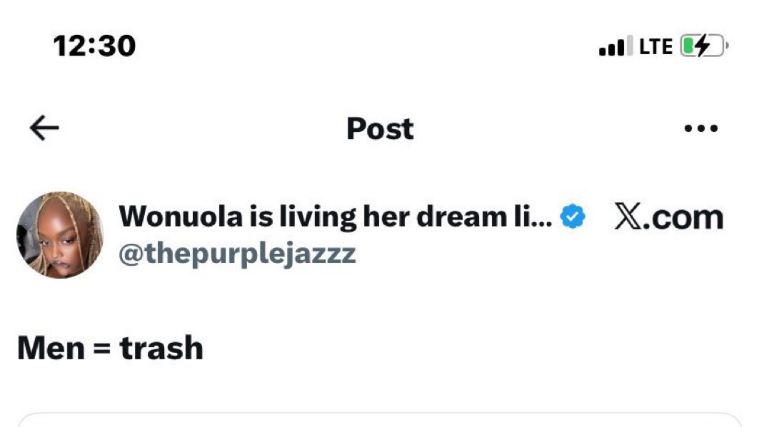 Dear <a href="/Zlatan_Ibile/">#WorldPresident 🌎</a> , I was about buying about 10.2million naira worth of clothes until I saw this screenshot. 

If a wicked feminist that hate men model for your brand, I’ll have no other choice than to cancel my order bcos it means you hate men too.

Yours faithfully,
Lobistars