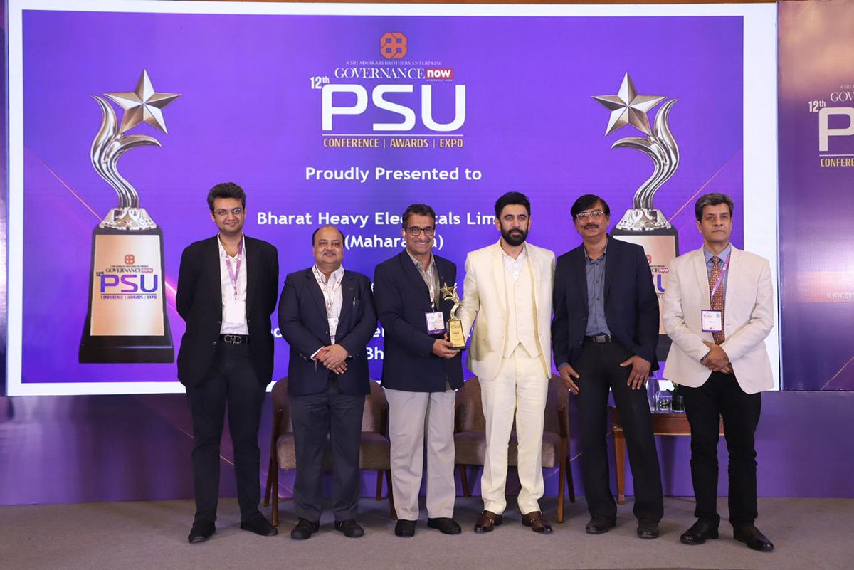 BHEL_India's tweet image. #BHEL has been adjudged as the Best PSU in the categories of 'Promoting Self-Reliance (Aatmanirbhar Bharat)'; ‘HR Excellence (Overall)’ and 'HR leadership in Reskilling &amp;amp; Future Workforce Readiness', by an independent jury, for the Governance Now PSU Awards 2026. 

The awards