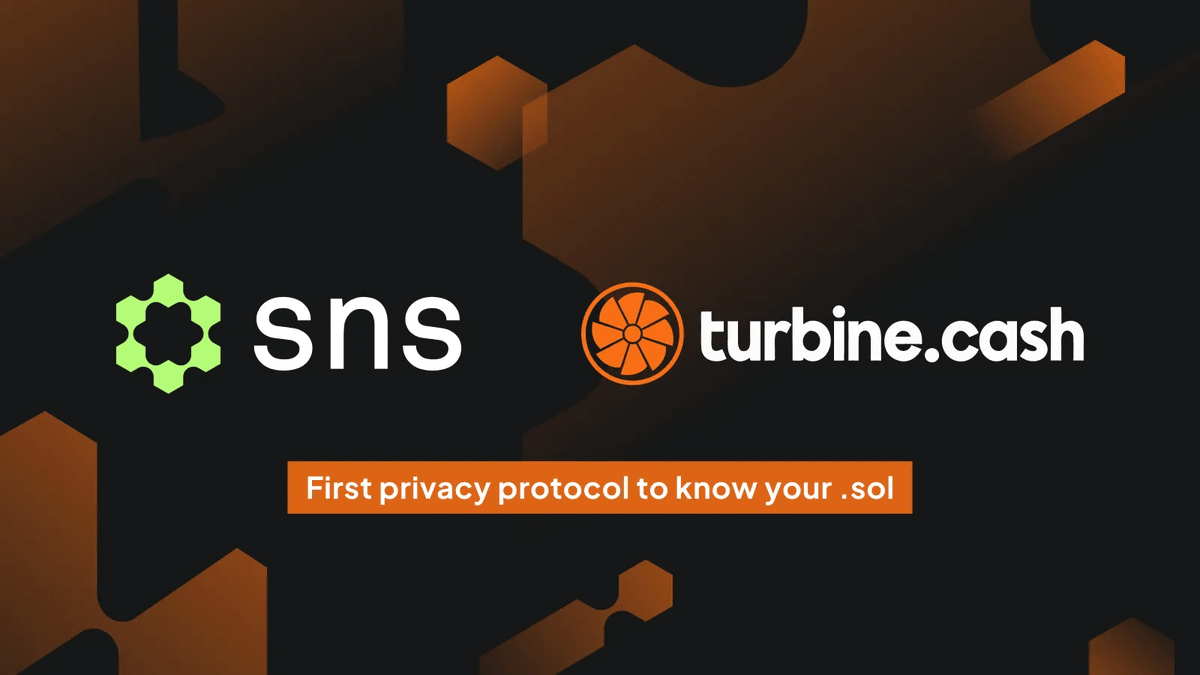 jakartinho's tweet image. Type a .sol. Send in stealth. @sns 

No wallet addresses. No public trail.

@turbine_cash now supports #private transfers with .sol domains — and $SNS is already in the pool.Human-readable identity.

Private movement.

$SNS keeps quietly becoming core #Solana infra. 👀