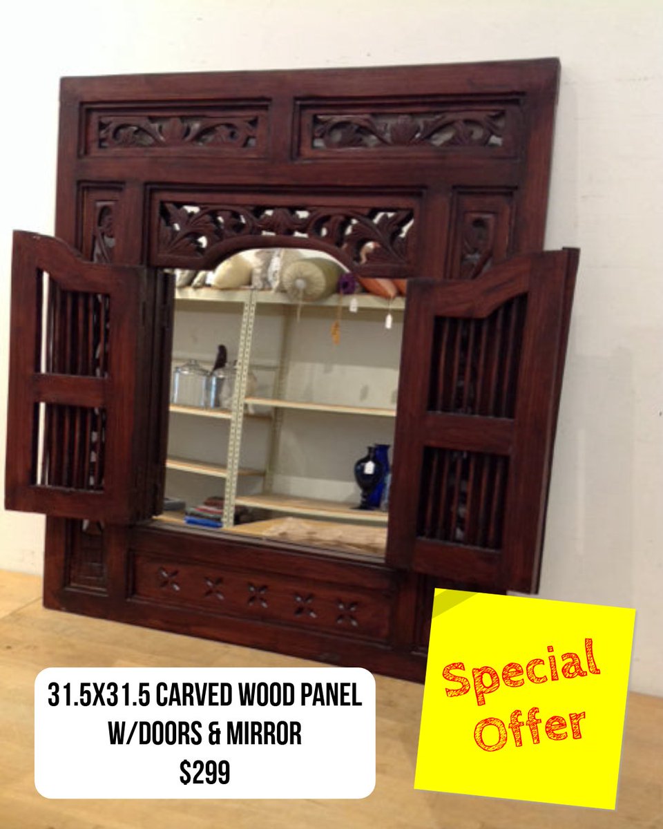 ConsignmentFLA's tweet image. This carved wood wall panel instantly becomes the focal point of any room.

#consignmentfind #homeaccent #wallpanel #carvedwood #uniquedecor #statementpiece #homedecorfinds #interiorstyle #entrywaydecor #vintagedecor #wooddecor #consignmentfurniture #encoreinteriors