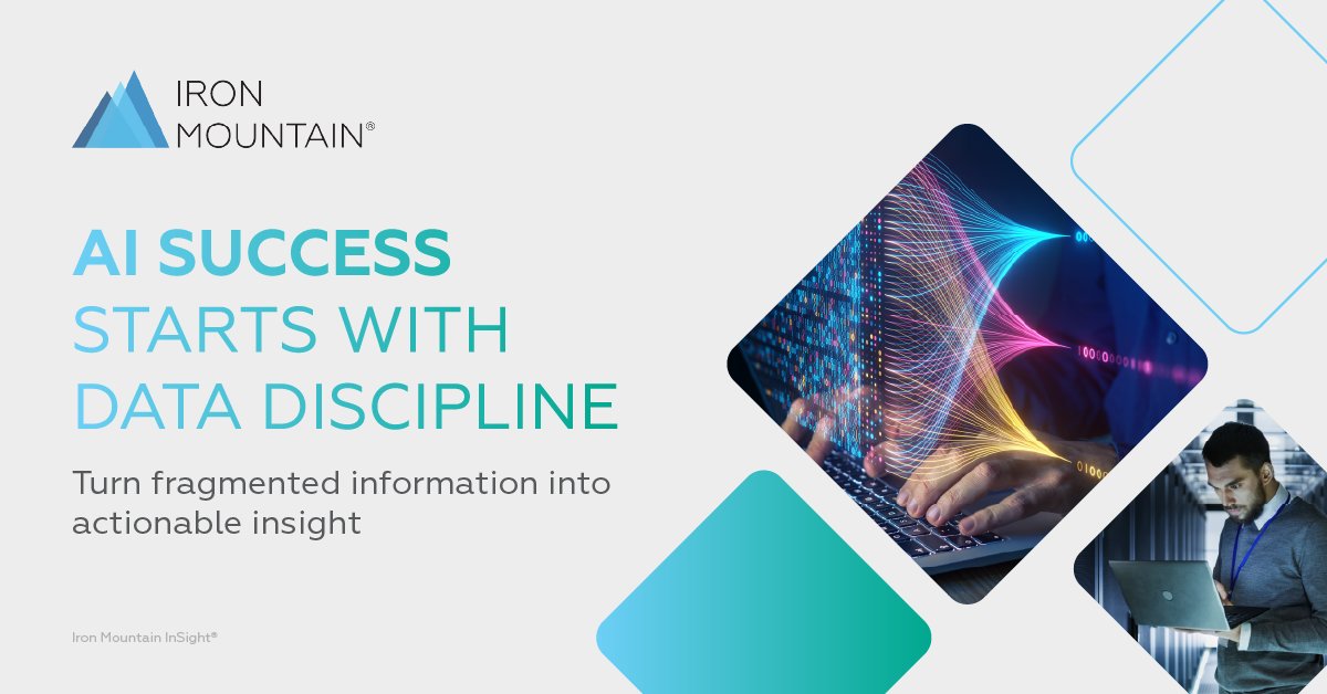 88% of organizations are stuck in early AI experiments. At Iron Mountain, I see it’s not tech—it’s data. Our blog shares 5 steps to build an AI-ready foundation: spr.ly/6018B6yT2A #AIReadiness #DataDiscipline #IRMEmployee
